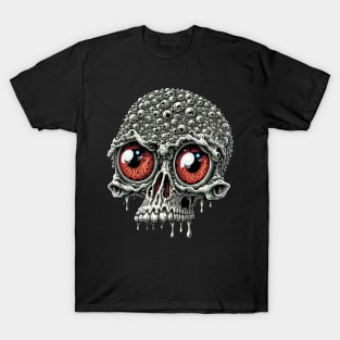 Zombie Gore Brain Skull 4 T-Shirt